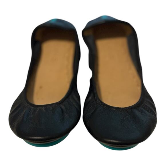TIEKS by Gavrieli Black Leather Ballet Flats Sz. 6 Foldable Designer Shoes - Picture 8 of 8